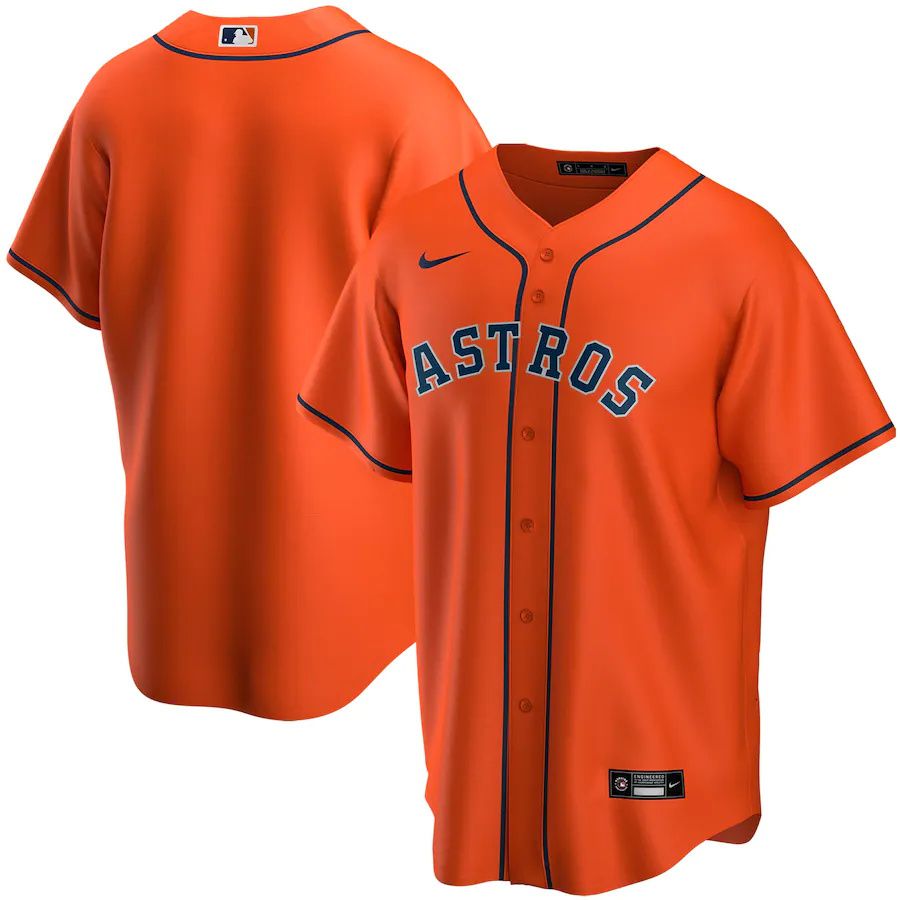 Mens Houston Astros Nike Orange Alternate Replica Team MLB Jerseys